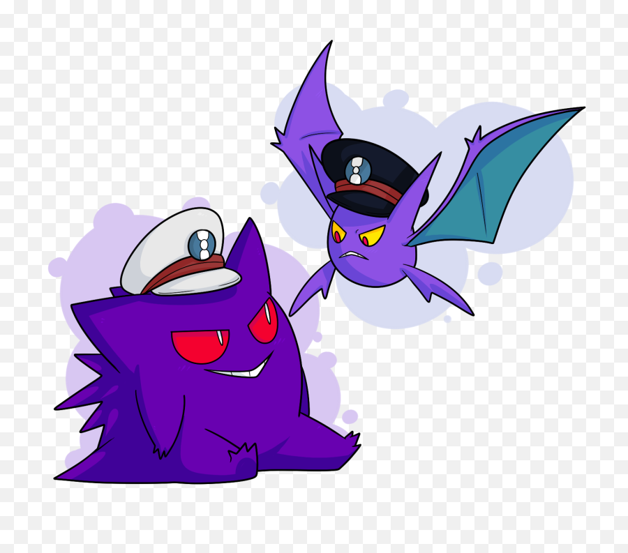 Gengar And Crobat - Pokemon Crobat And Gengar Full Size Crobat And Gengar Png,Gengar Png