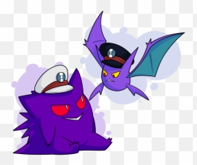 Gengar And Crobat - Pokemon Crobat And Gengar Full Size Crobat And Gengar Png,Gengar Png