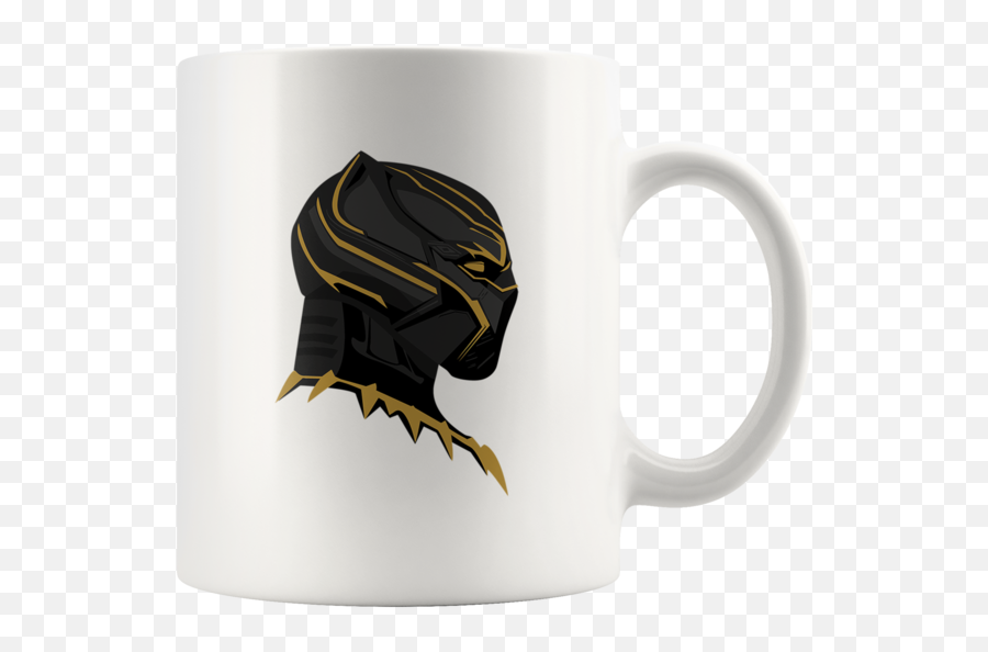 Download Hd Black Panther Gold Mask White 11 Oz Mug - Coffee Magic Mug Png,Black Panther Mask Png