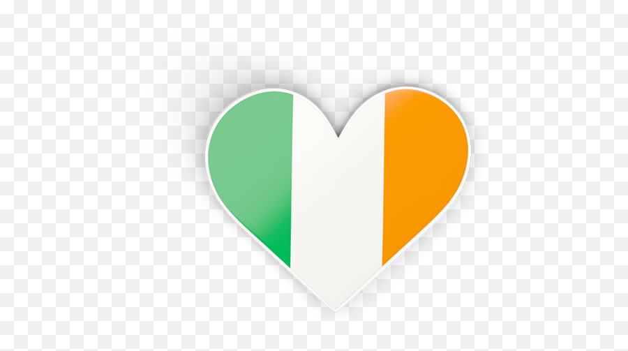 Heart Sticker - Irish Heart Flag Transparent Png,Ireland Flag Png