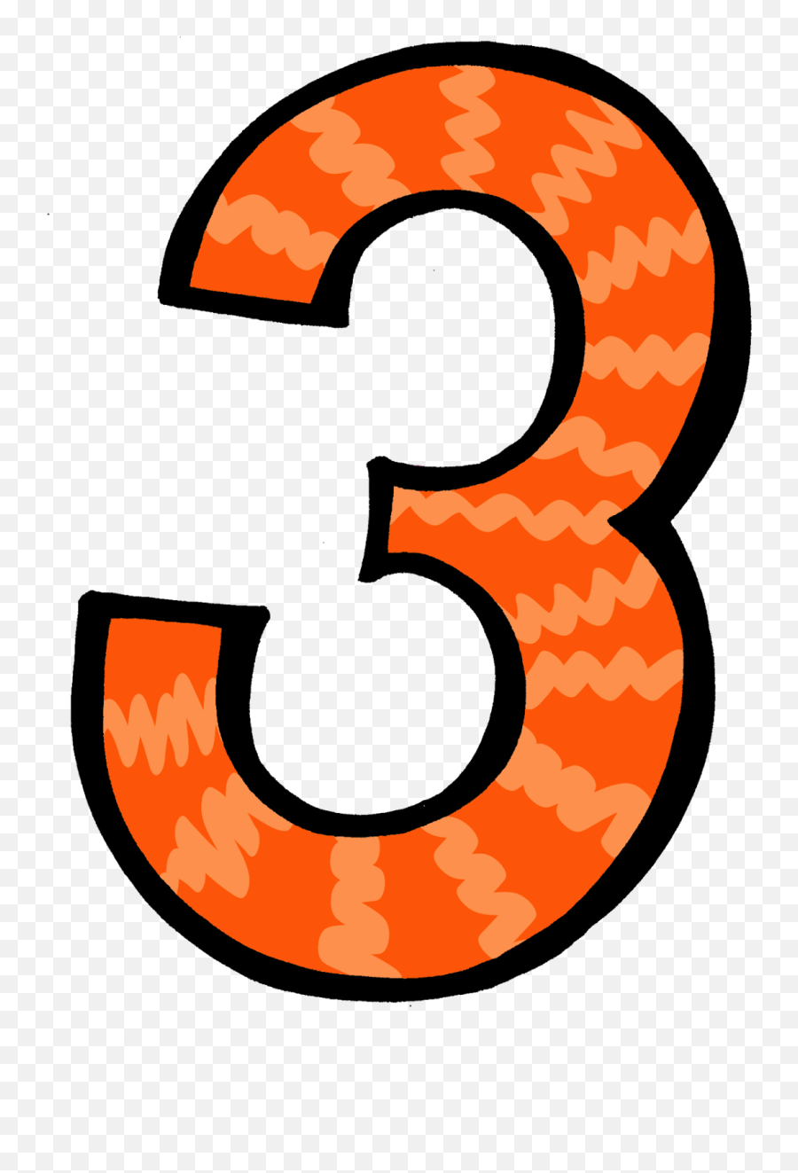 Similiar Orange Number 2 Clip Art - Number 3 Clipart Transparent Background Png,Number 10 Png