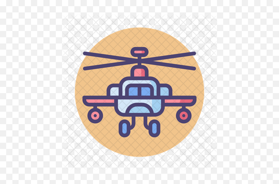 Apache Helicopter Icon Of Colored - Helicopter Rotor Png,Apache Helicopter Png