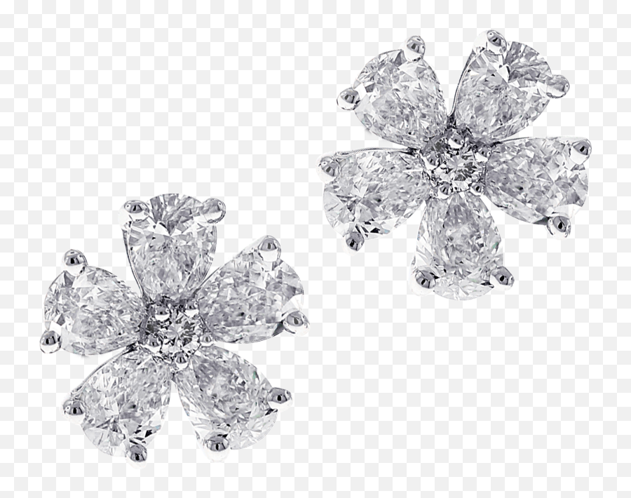 Flower Diamond Earrings U2013 Diamondscom 654017 - Png Images Sparkly,Diamond Earrings Png