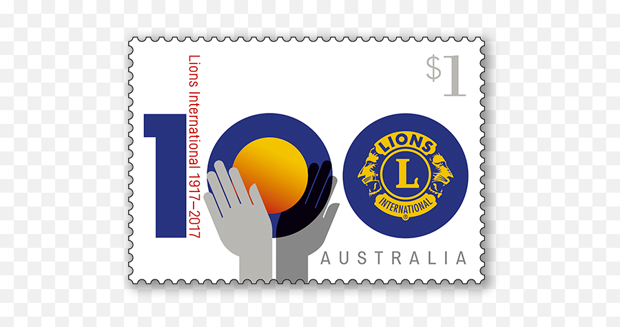 Centenary Of Lions Clubs International - Lions Clubs Lions International Stamps Png,Lions International Logo