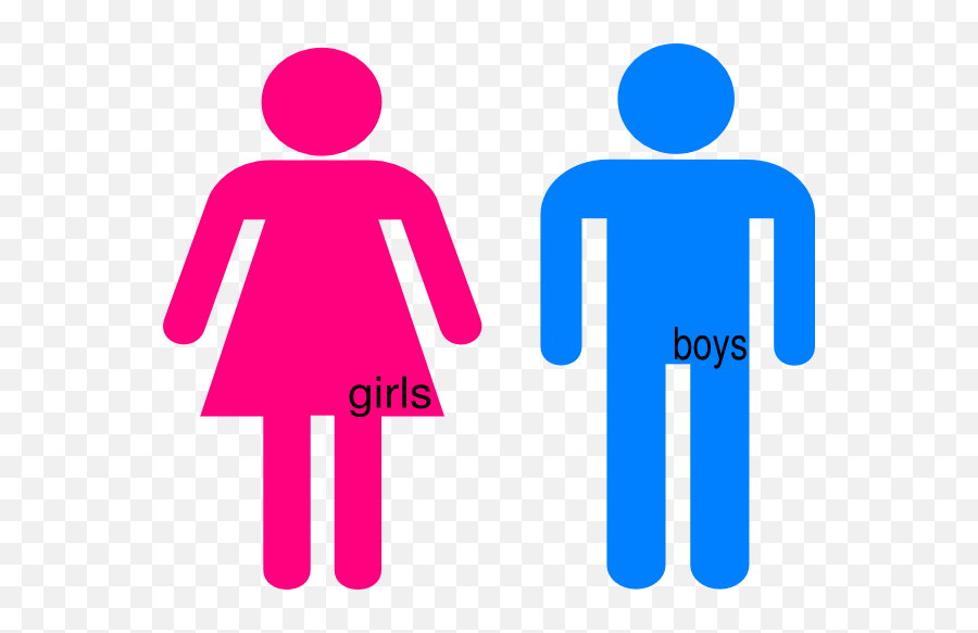 Boys In Bathroom Clipart - Toilet Sign Png,Stick Figure Transparent