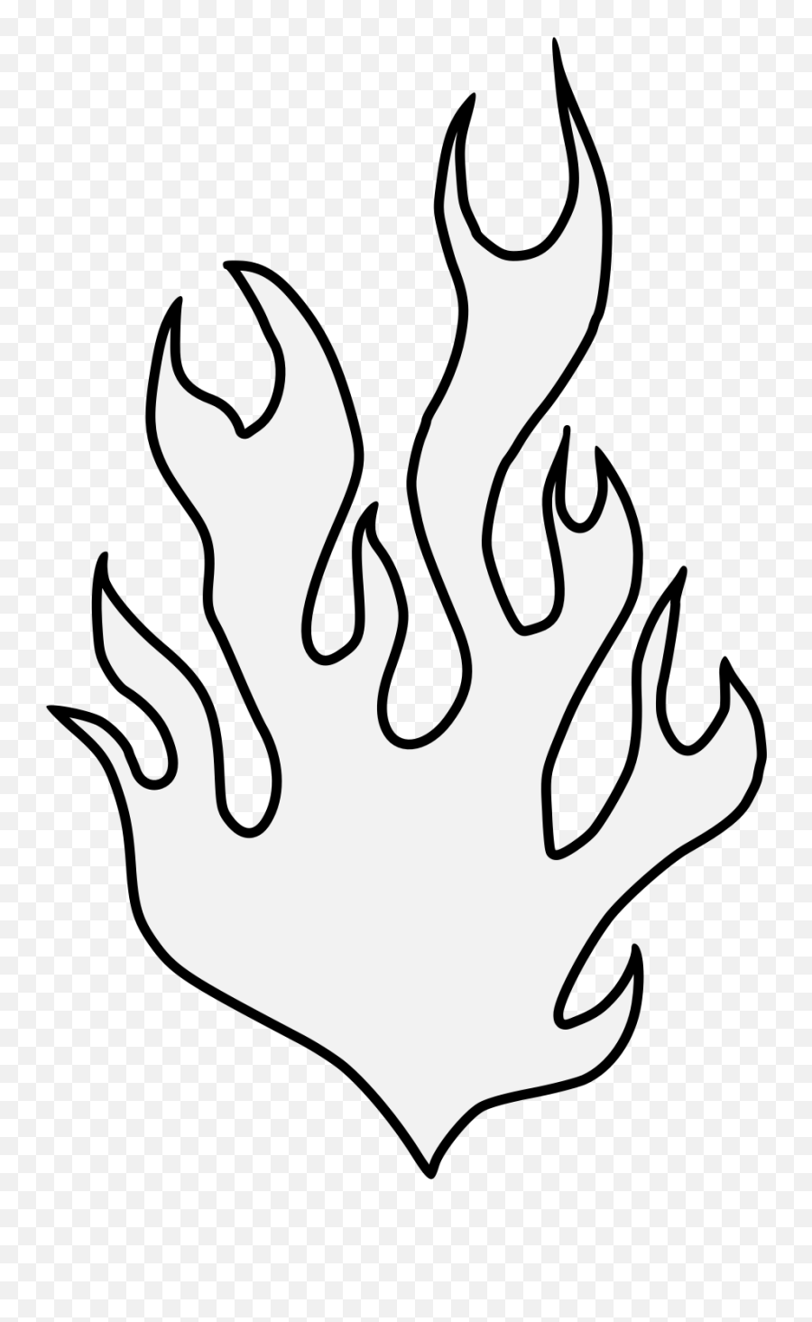 Flame Transparent Cartoon - Black And White Fire Cartoon Png,Black Flames Png