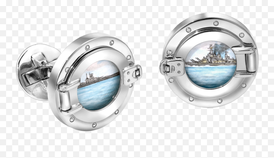 Disappear Here Theo Fennell Porthole Cufflinks - Solid Png,Porthole Png