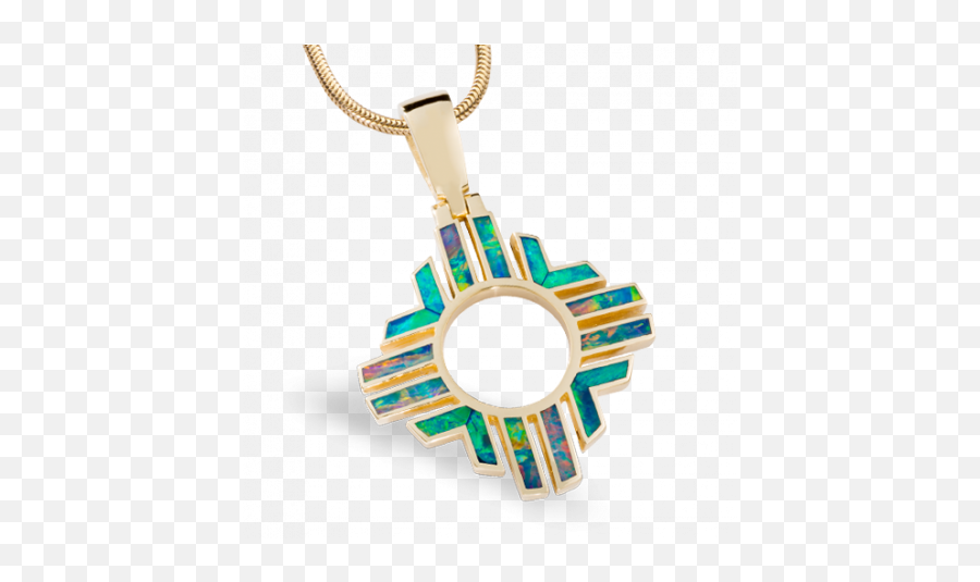 Opal Large Zia Pendant - Solid Png,Zia Symbol Png