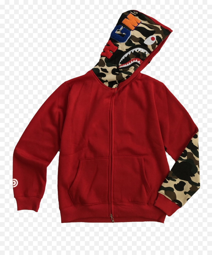 Bape Shark Hoodie Red Png