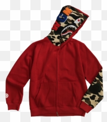 Bape Shark Hoodie Red Png