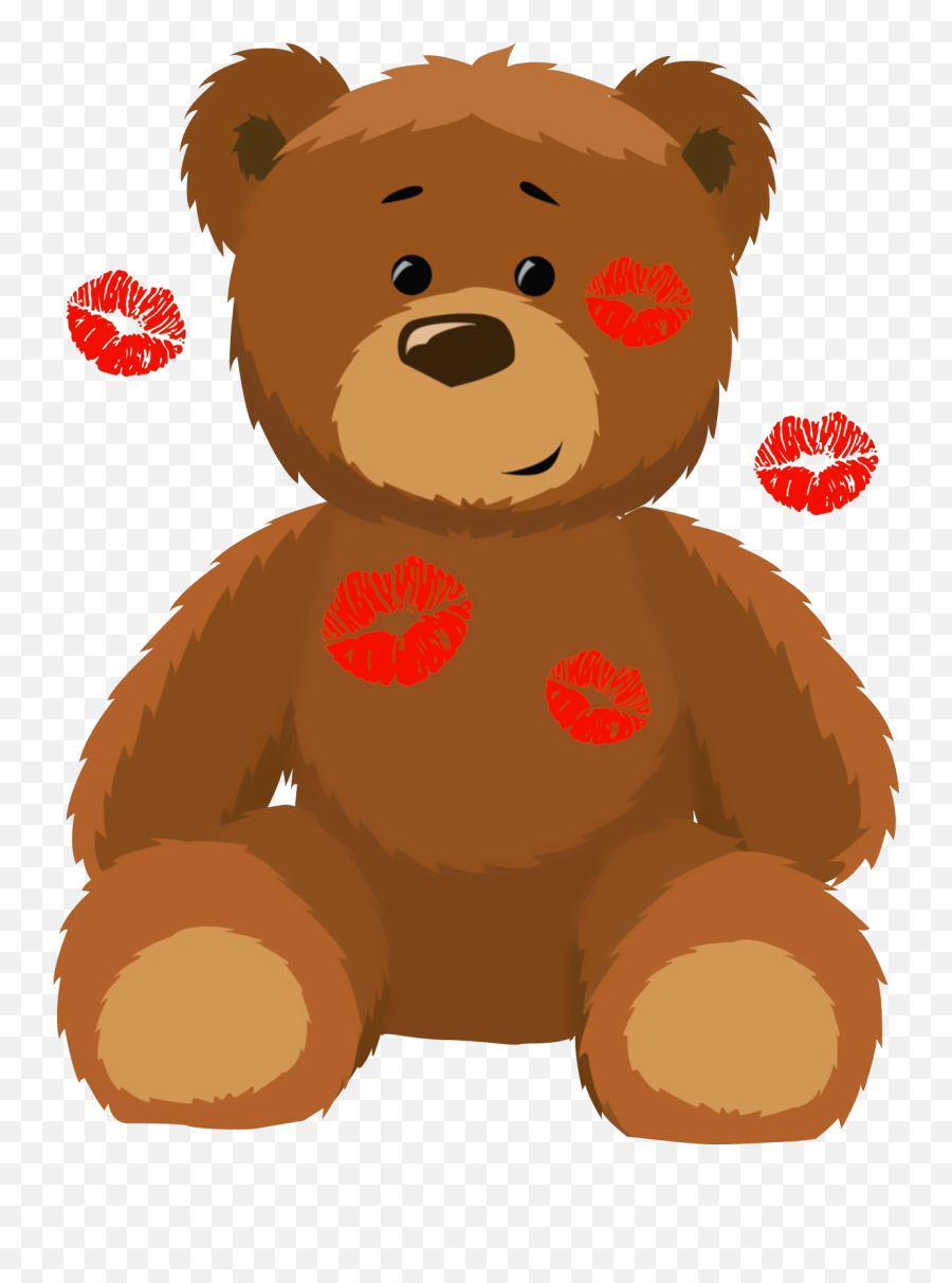 Kiss Clipart Free Download - Teddy Bear Valentines Clip Art Png,Kissing Png