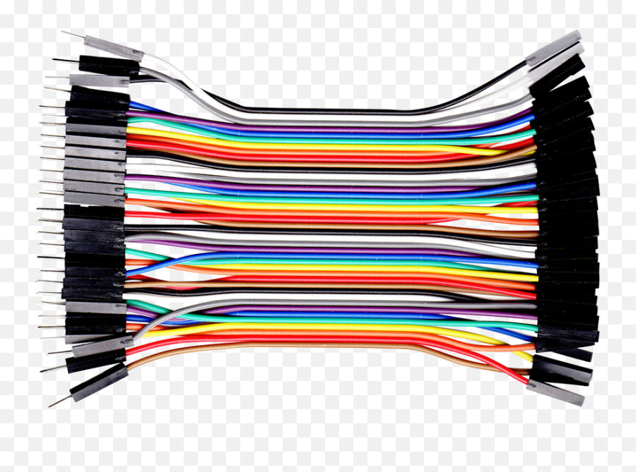 40 Pin Cable Male Female For - Transparent Background Jumper Wires Png,Jumper Cable Icon Png