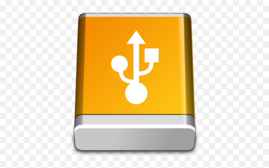 Orange Hd Usb Icon Png Transparent Background Free Download - Icns Usb,What Does The Usb Icon Look Like