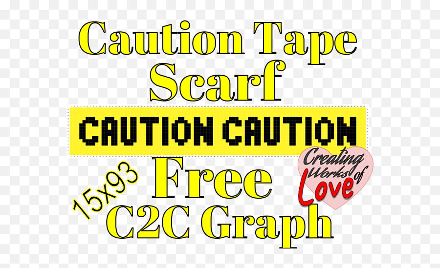 Ravelry Caution Tape C2c Scarf Pattern By Jennifer Macewen - Calligraphy Png,Caution Tape Transparent
