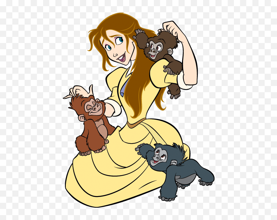 Cute Clipart Gorilla - Jane Porter Baby Monkey Png,Tarzan Png