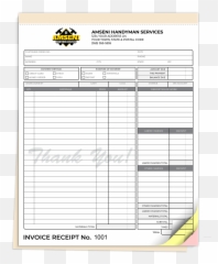 85u201d X 11u201d Sales Receipts Custom Books - Document png