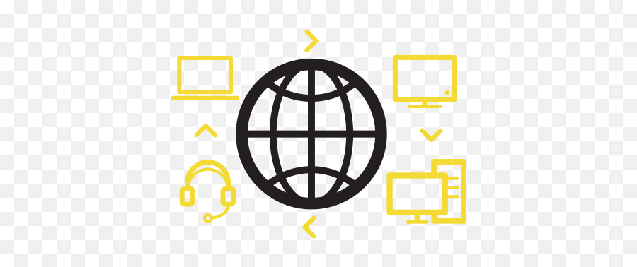 Remote Working - Techstatic Sun And Earth Clipart Black And White Png,Youtube Icon On Desktop