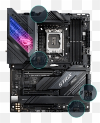 Asus Rog Strix Z690 - E Gaming WiFi 6E LGA 1700 Intel 12th Gen ATX Motherboard PCIe 50 DDR5 181 Power Stages 25 Gb LAN Bluetooth v52 Rog png