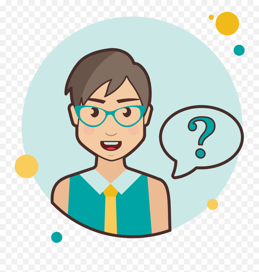 Short Hair Girl Question Mark Icon - Signos De Interrogacion Transparent Thinking Png Icon,Question Person Icon