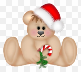 Christmas Png Cute Teddy Bear Clipart - Cute Teddy Bear Images Png,Christmas Pngs