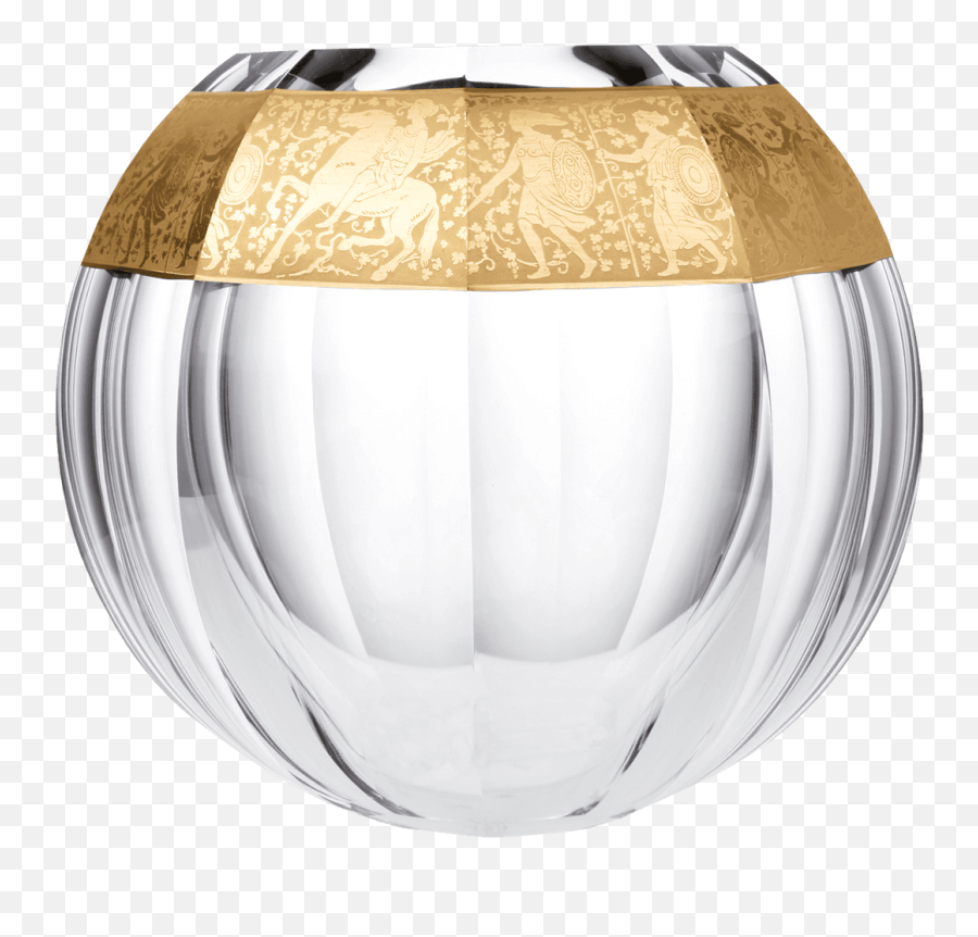 Globe - Hand Cut And Gilded Vase Moserglasscom Candle Png,Gold Globe Png