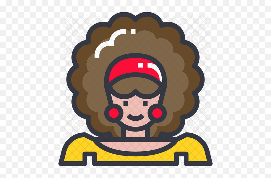Afro Icon - Illustration Png,Afro Png