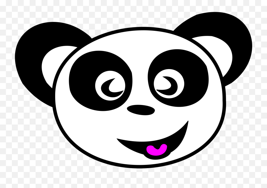 Download Happy Panda Face Clipart Png For Web - Full Size Panda Face Transparent Background,Happy Face Transparent Background