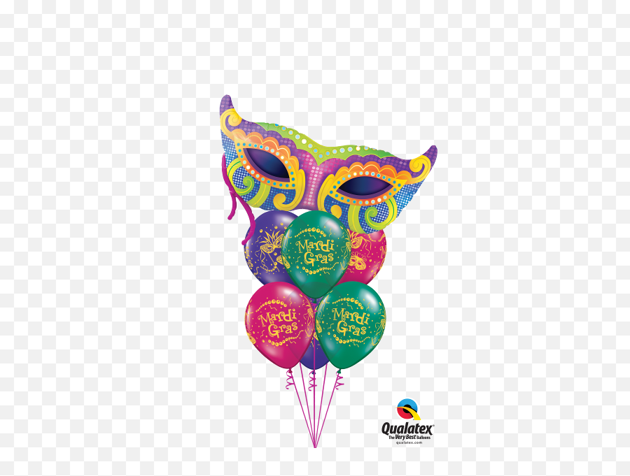 Mardi Gras 1 Large Foil 6 Latex - Mardi Gras Mask Transparent Png,Mardi Gras Mask Png