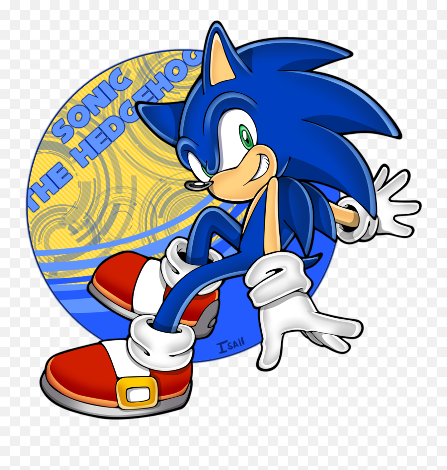 Sonic The Hedgehog Cool Art Anime - Cartoon Png,Sonic Running Png