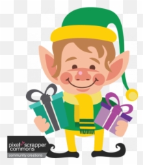 Elfie Xmas The Elf Graphic By Tina Shaw Pixel - Cartoon Png,Elf Transparent