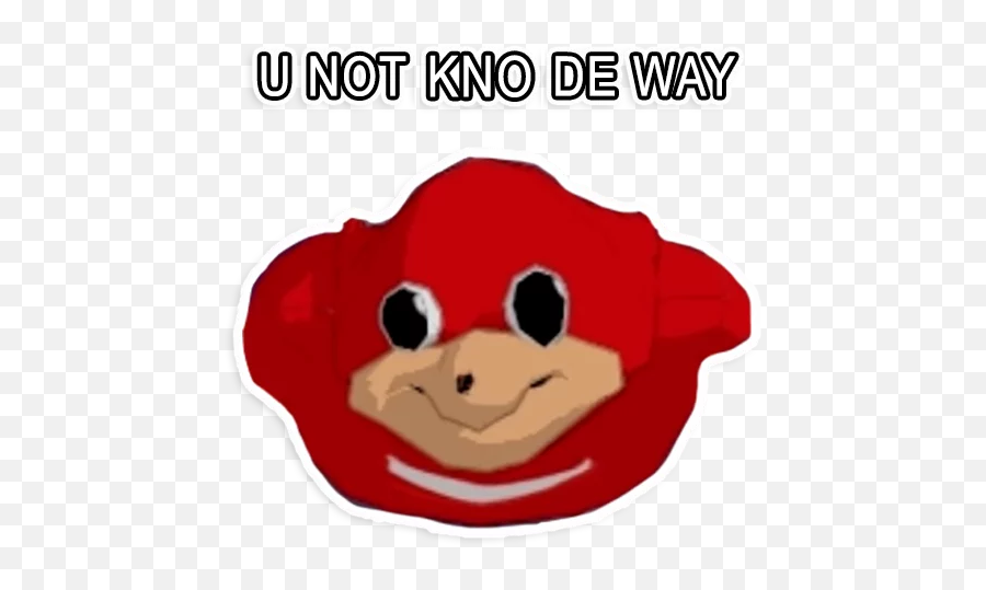 Telegram Sticker 4 From Collection Uganda Knuckles - Uganda Knuckles Sticker Whatsapp Png,Ugandan Knuckles Transparent