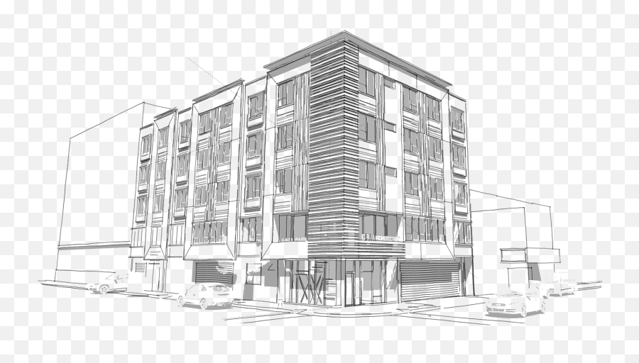 Download Hd Sketch - Apartment Transparent Png Image Architecture Building Sketch Png,Apartment Png