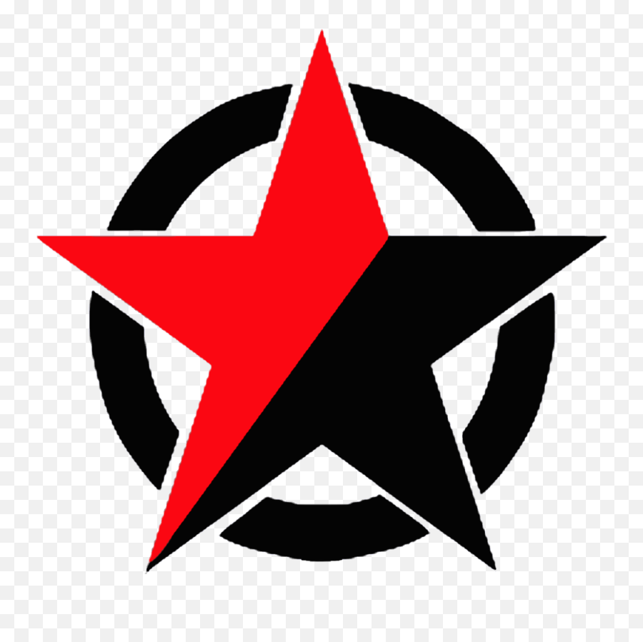 Estrella Roja Y Negra Con Círculo - Black Red Star Revolution Png,Circulo Rojo Png