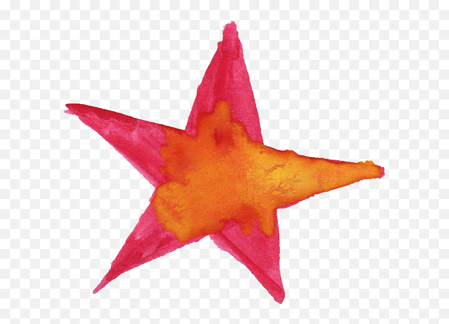 15 Watercolor Star Png Transparent Onlygfxcom - Watercolor Stars Transparent Background,Orange Star Png