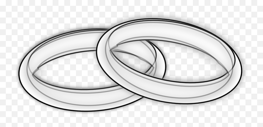 Cliparts - Wedding Rings Black And White Png,White Ring Png