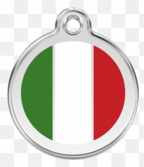 Italian Flag - Red Dingo Dog Tag png