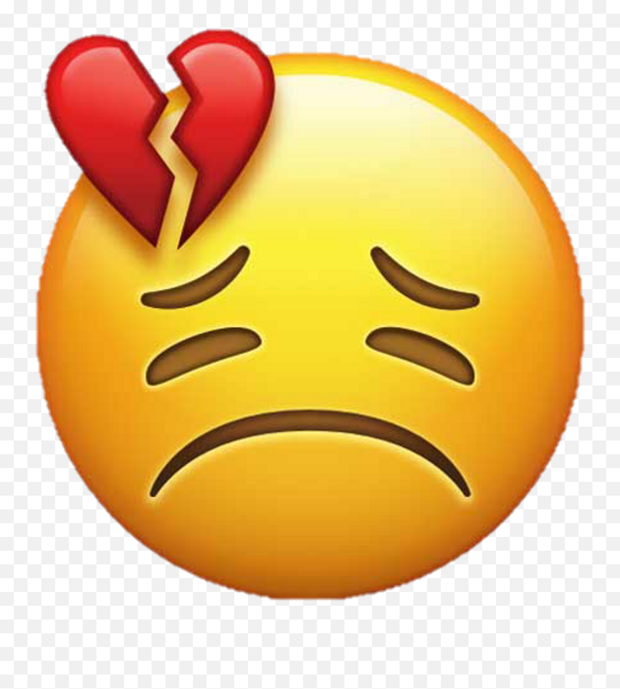 Emoji Broken Heart Love Smiley - Sad Emoji With Heart Broken Png,Heart Emojis Transparent
