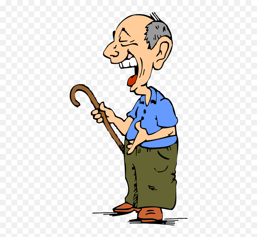 Old Man Cartoon Png - Man Laughing Clipart Png,Laughing Man Png