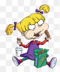 Check Out This Transparent Rugrats Angelica Pickles Eating - Angelica Pickles Eating Cookies Png,Eating Png
