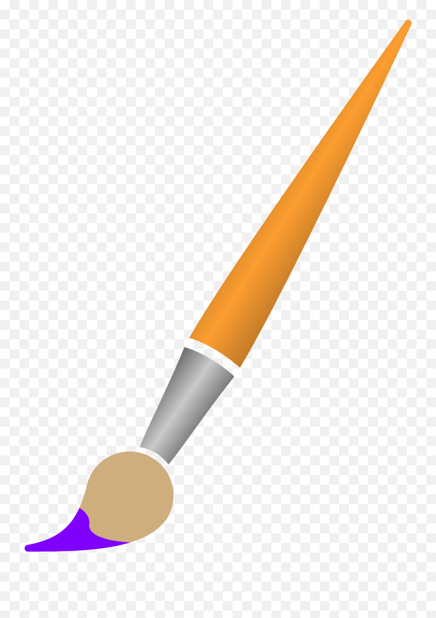 Paint Brush Clipart Transparent - Paint Brush Clear Background Png,Paint Brush Icon Png