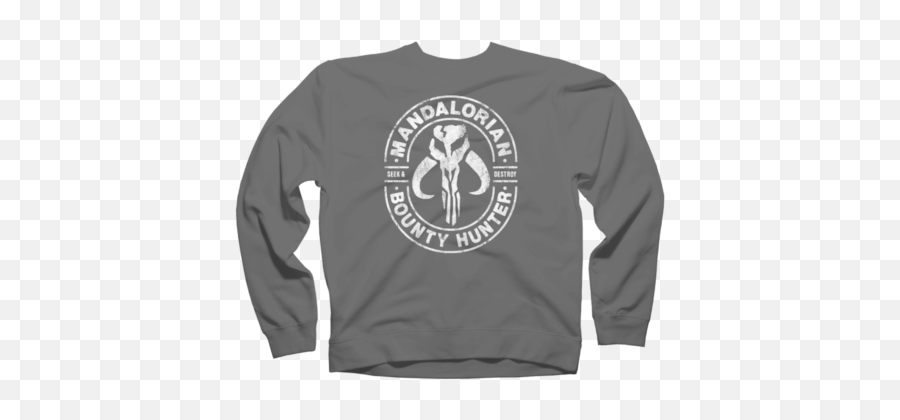 The Mandalorian Sweatshirts Design By Humans - Mandalorian Skull Png,Bounty Hunter Logo