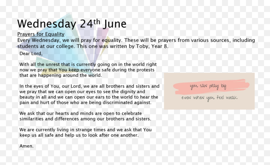 Prayers For Equality U2014 St Bedeu0027s And Josephu0027s Catholic Png June