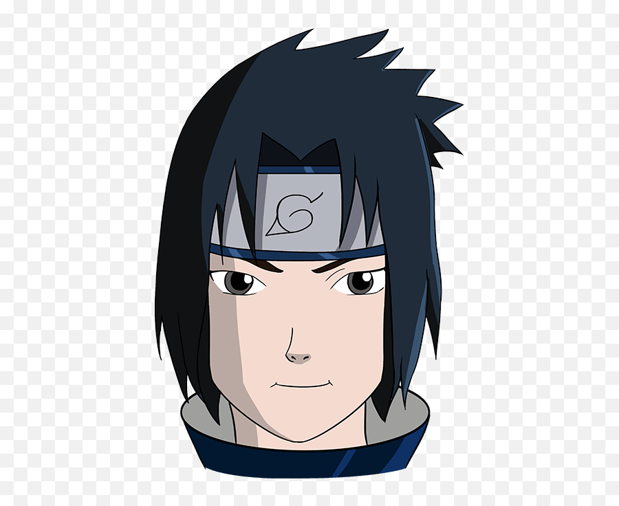 How To Draw Sasuke Uchiha From Naruto - Really Easy Drawing Sasuke Easy Drawing With Color Png,Sasuke Uchiha Transparent