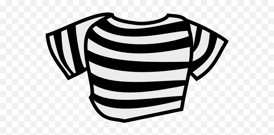 Clipart Black And White - Black And White Striped Shirt Clipart Png,White Stripes Png