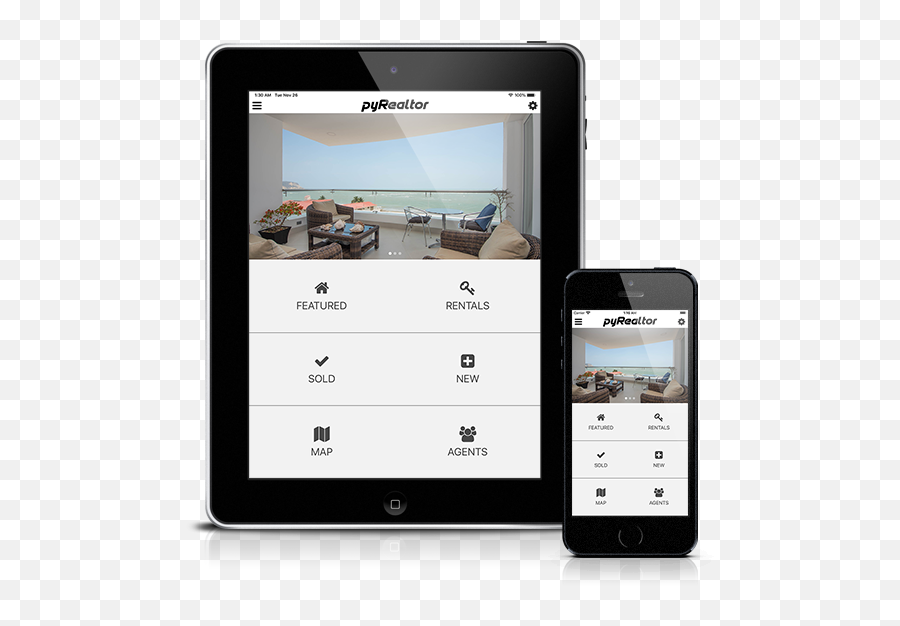 Pyrealtor Real Estate Mobile Application Ios Iphone Ipad - Technology Applications Png,Iphone Icon Mockup