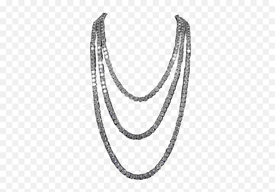 3 Diamond Necklace Set - Chaine De Pantalon Homme Png,Diamond Chain Png