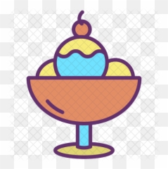 Ice Cream Scoops Icon - png
