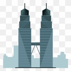 Desktop Petronas Twin Towers Rec Full - Flat Icon png