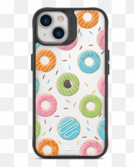 Dailyobjects Doughnut Icon Black Hybrid Clear Case Cover - Iphone png