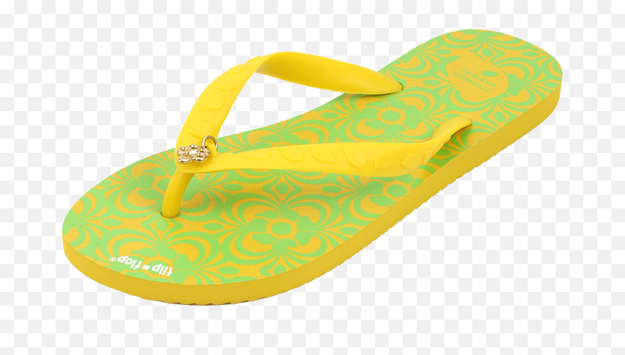 Tamara Comolli Flower Flip Flop In Yellow - Flipflops Png,Flip Flops Png